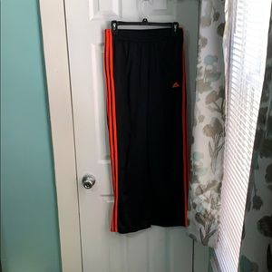 Vintage Adidas neon orange striped pants